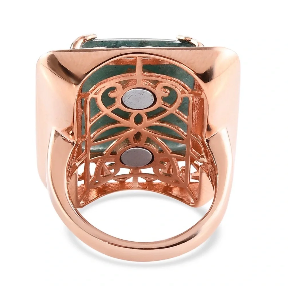 Constituted Malagasy Neon Apatite Solitaire Ring